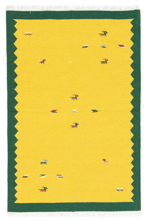 Kelim Teppich - Trendy 180 x 120 cm - gelb