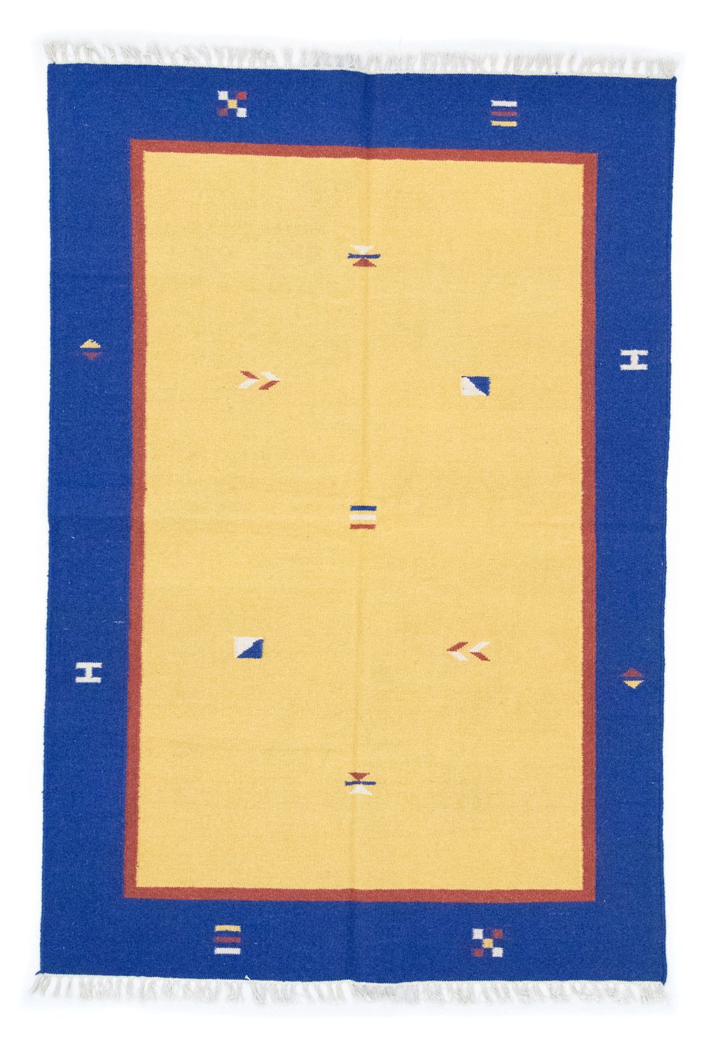 Kelim Teppich - Trendy 200 x 140 cm - gelb