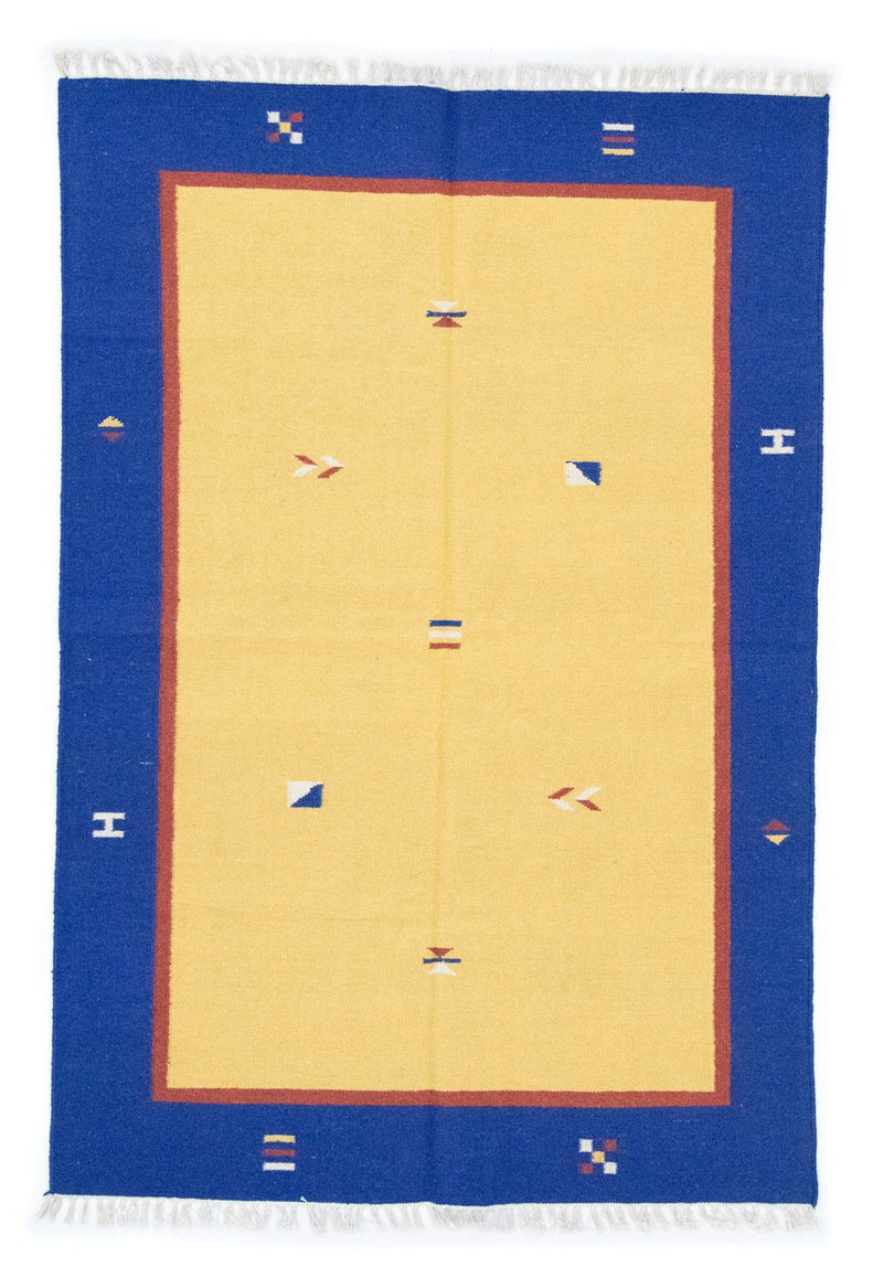 Kelim Teppich - Trendy 200 x 140 cm - gelb