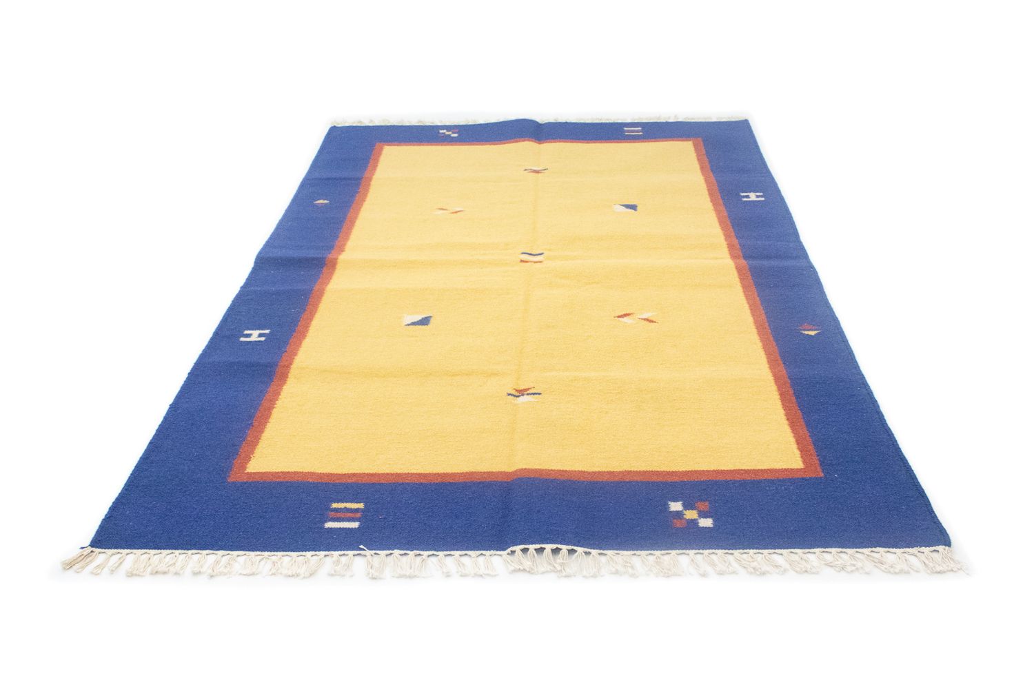 Kelim Teppich - Trendy 200 x 140 cm - gelb