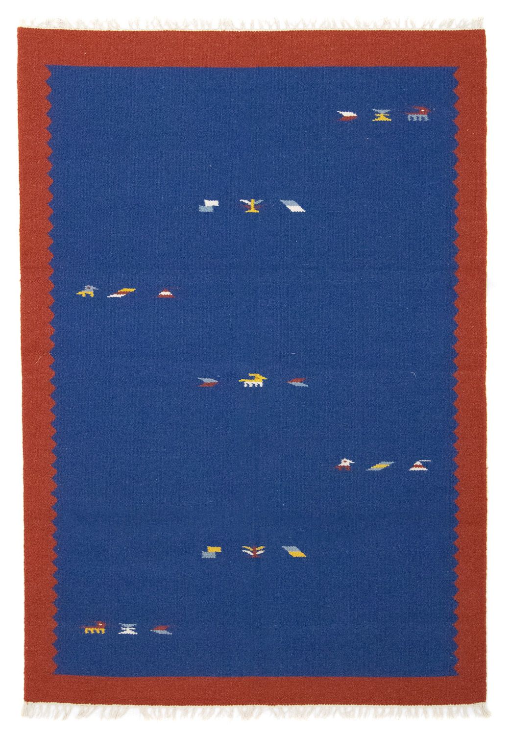 Kelim Teppich - Trendy 180 x 120 cm - blau
