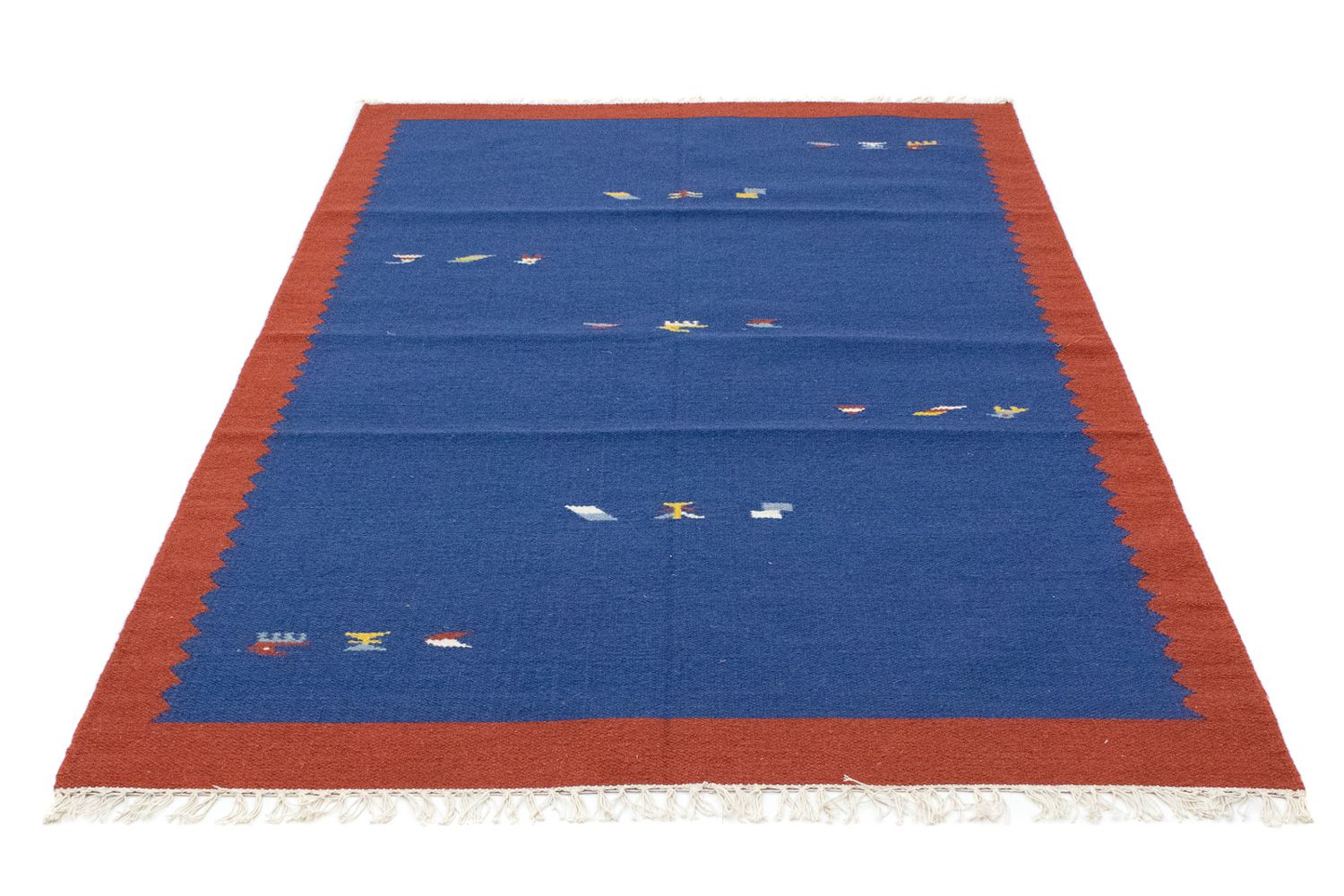 Kelim Teppich - Trendy 180 x 120 cm - blau