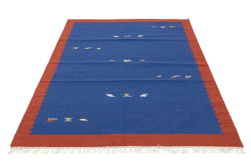 Kelim Teppich - Trendy 180 x 120 cm - blau