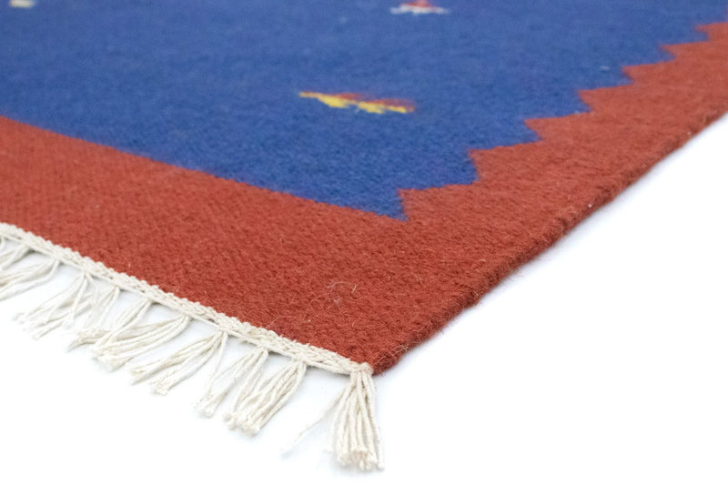 Kelim Teppich - Trendy 180 x 120 cm - blau