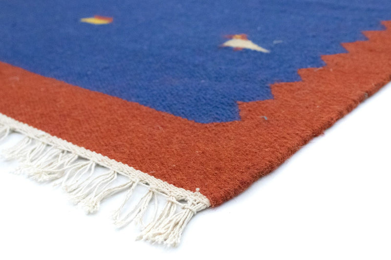 Kelim Teppich - Trendy 180 x 120 cm - blau
