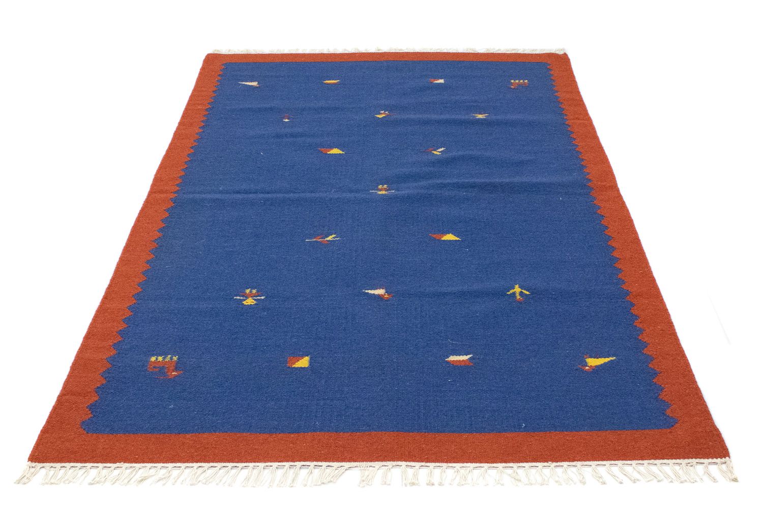 Kelim Teppich - Trendy 180 x 120 cm - blau