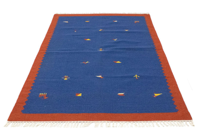 Kelim Teppich - Trendy 180 x 120 cm - blau