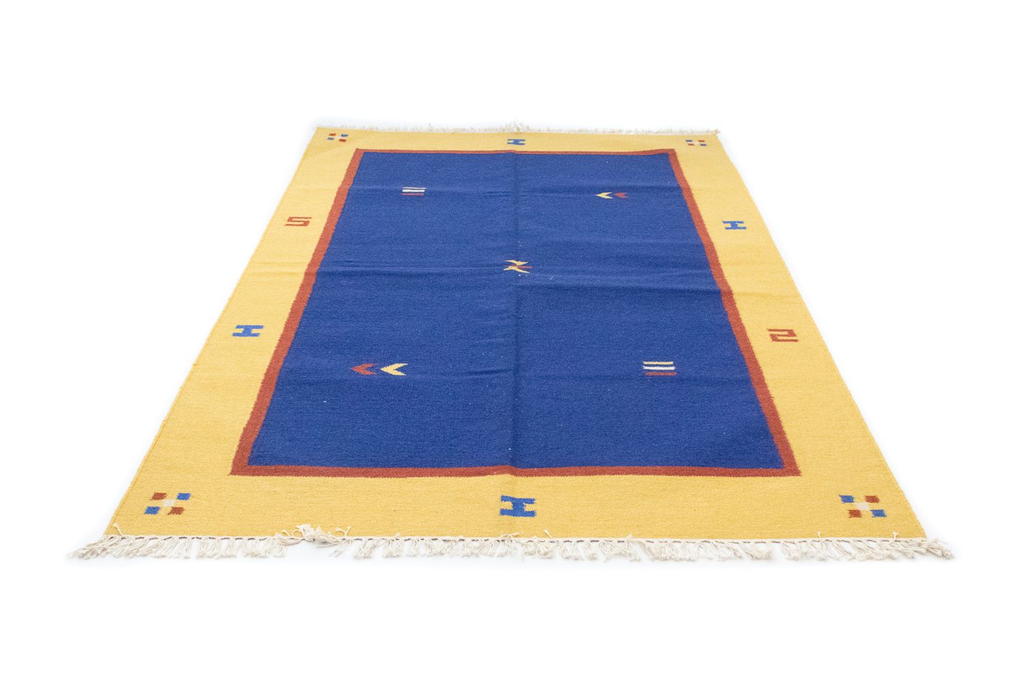 Kelim Teppich - Trendy 200 x 140 cm - blau
