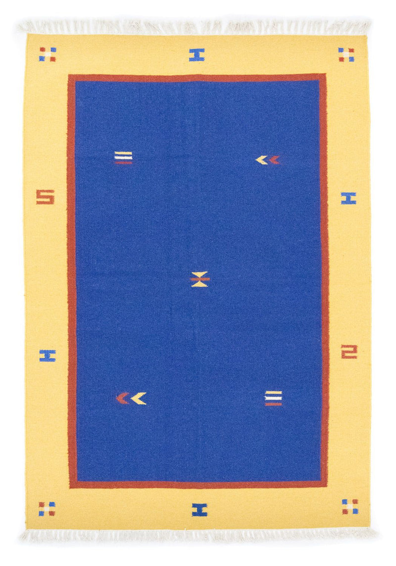 Kelim Teppich - Trendy 200 x 140 cm - blau