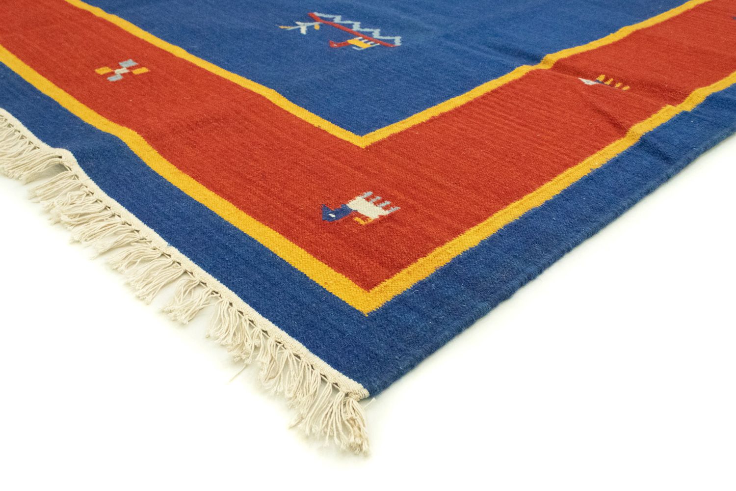Kelim Teppich - Trendy 300 x 200 cm - blau