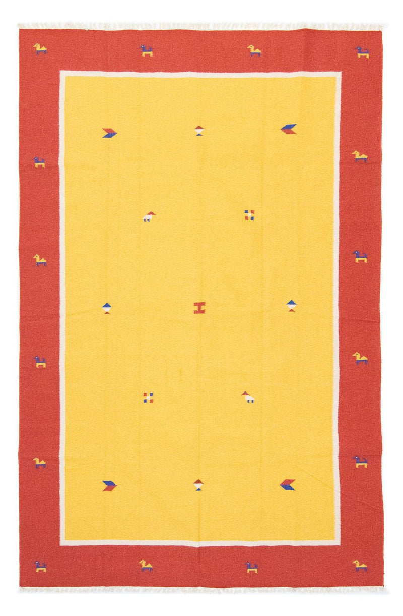 Kelim Teppich - Trendy 300 x 200 cm - gelb