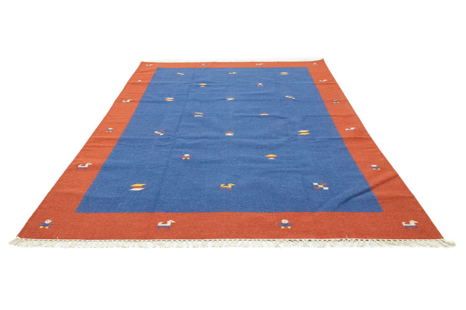 Kelim Teppich - Trendy 300 x 200 cm - blau