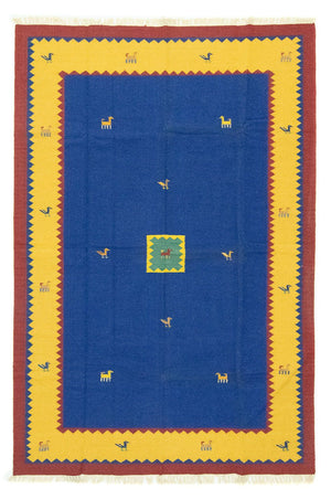 Kelim Teppich - Trendy 300 x 200 cm - blau