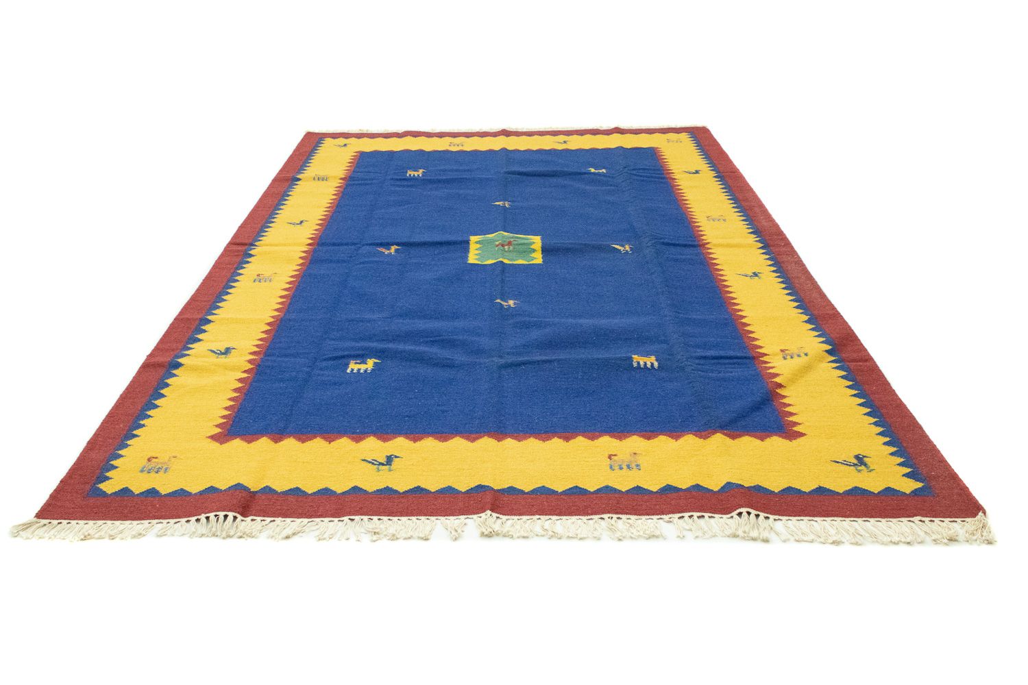 Kelim Teppich - Trendy 300 x 200 cm - blau