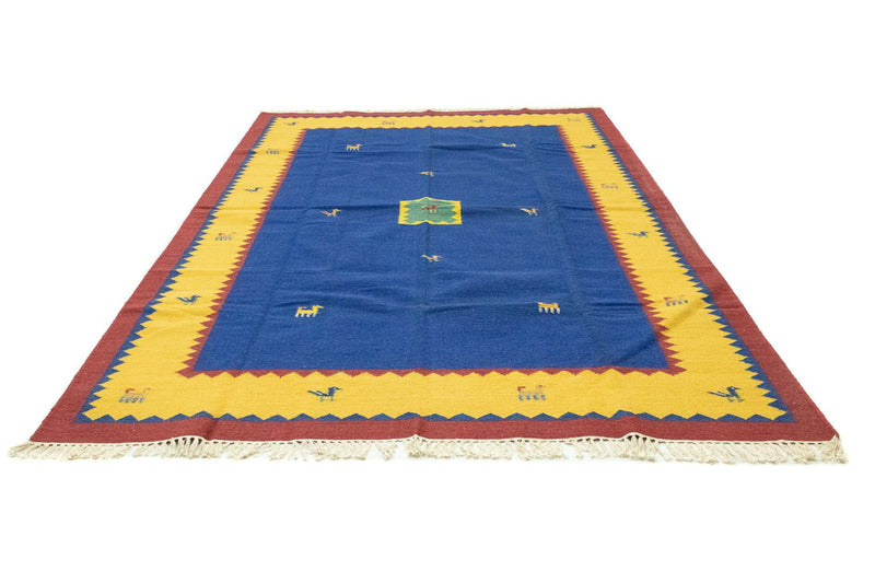 Kelim Teppich - Trendy 300 x 200 cm - blau