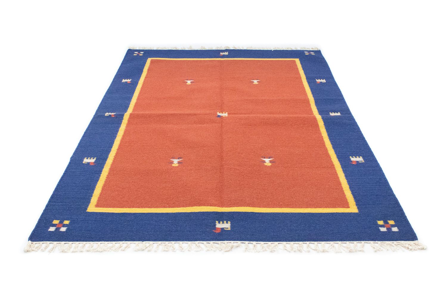 Kelim Teppich - Trendy 200 x 140 cm - orange