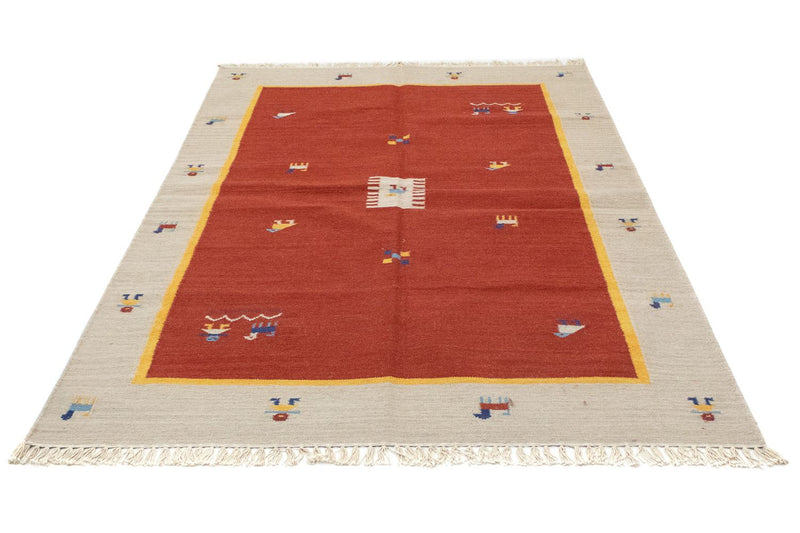 Kelim Teppich - Trendy 200 x 140 cm - rot