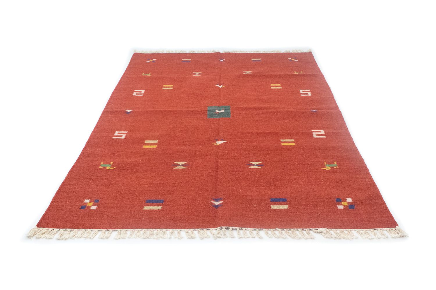 Kelim Teppich - Trendy 200 x 140 cm - rot