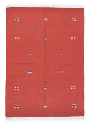 Kelim Teppich - Trendy 200 x 140 cm - rot