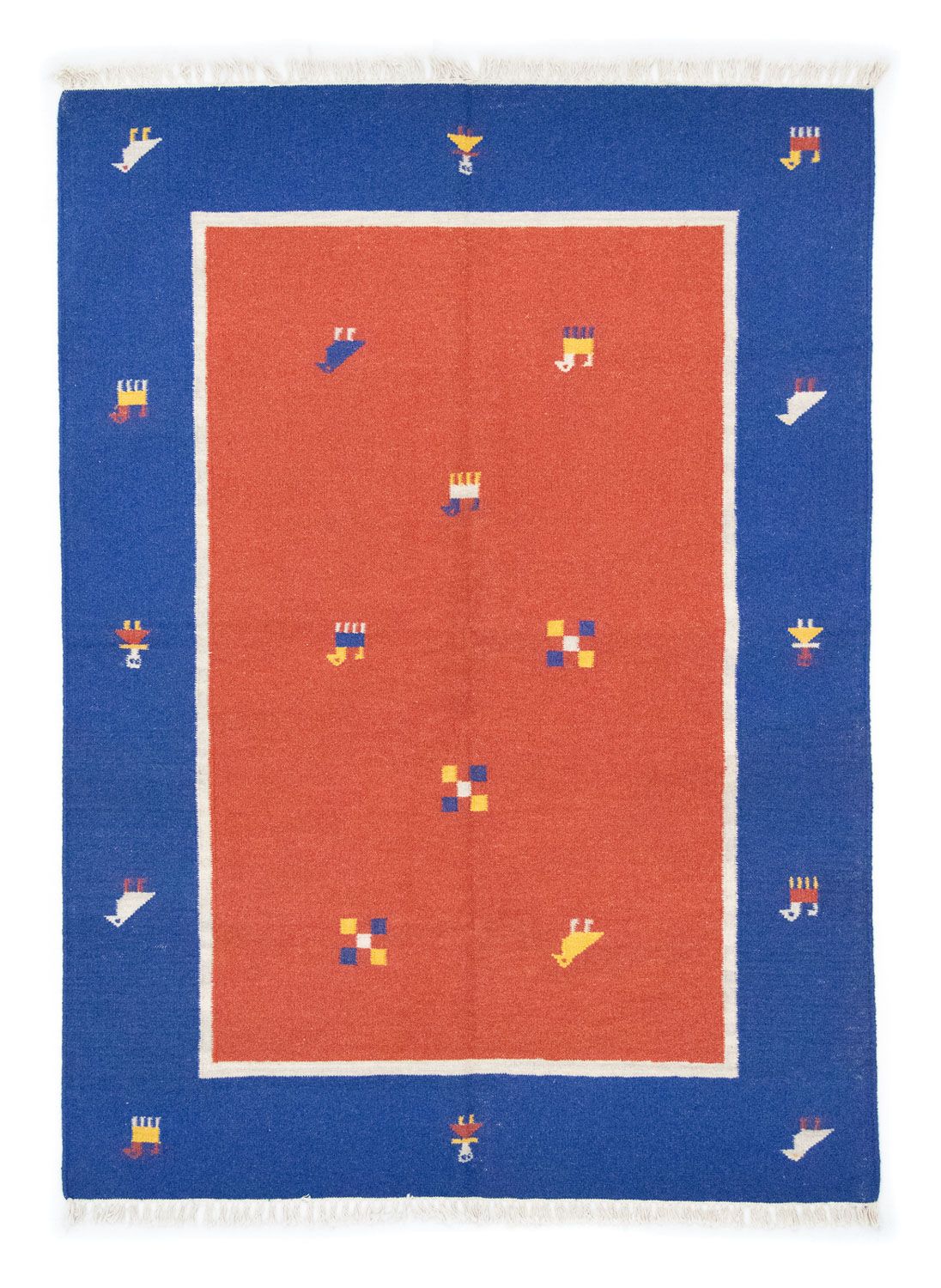 Kelim Teppich - Trendy 200 x 140 cm - orange