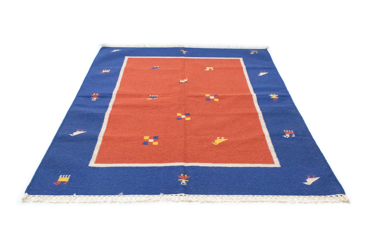 Kelim Teppich - Trendy 200 x 140 cm - orange