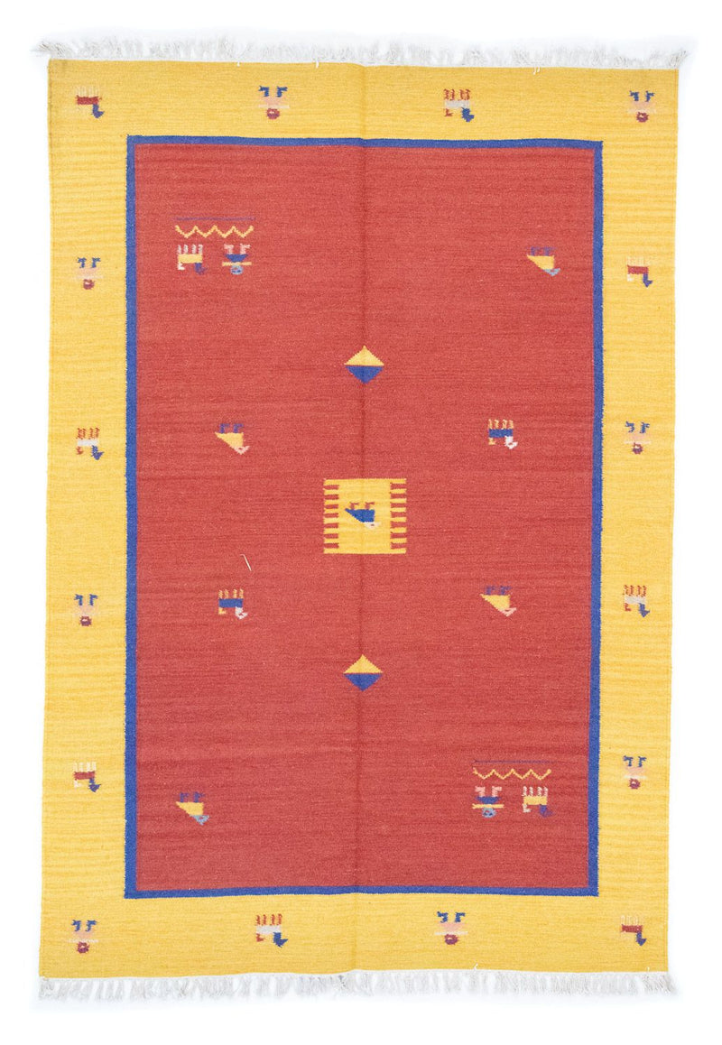 Kelim Teppich - Trendy 200 x 140 cm - orange