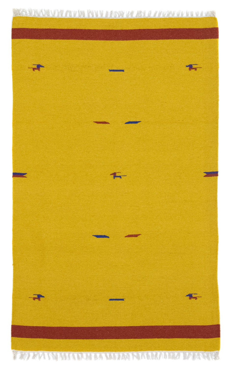 Kelim Teppich - Trendy 180 x 120 cm - gelb