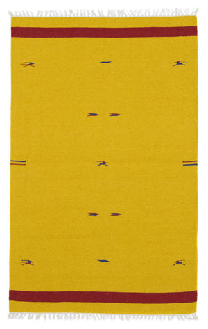 Kelim Teppich - Trendy 180 x 120 cm - gelb