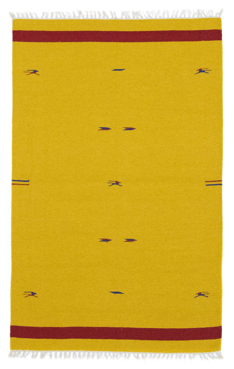 Kelim Teppich - Trendy 180 x 120 cm - gelb