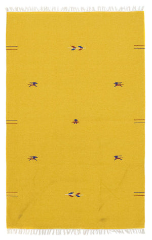 Kelim Teppich - Trendy 180 x 120 cm - gelb