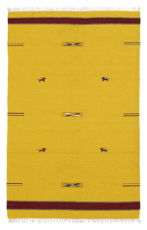 Kelim Teppich - Trendy 180 x 120 cm - gelb