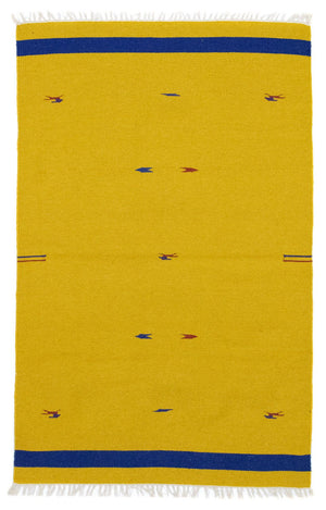 Kelim Teppich - Trendy 180 x 120 cm - gelb