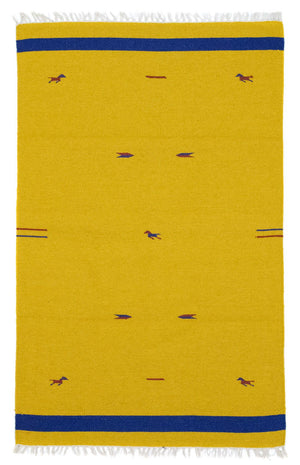 Kelim Teppich - Trendy 180 x 120 cm - gelb
