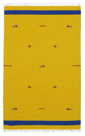 Kelim Teppich - Trendy 180 x 120 cm - gelb