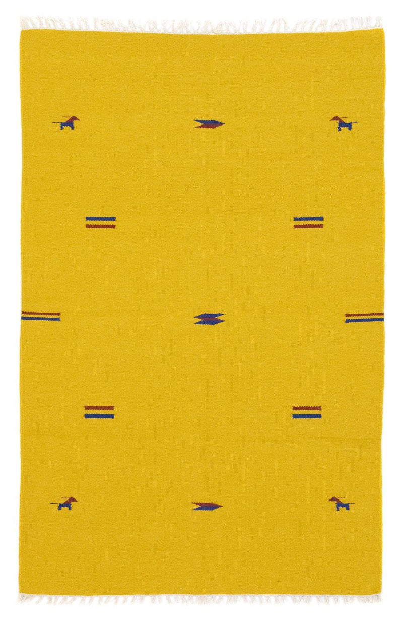 Kelim Teppich - Trendy 180 x 120 cm - gelb