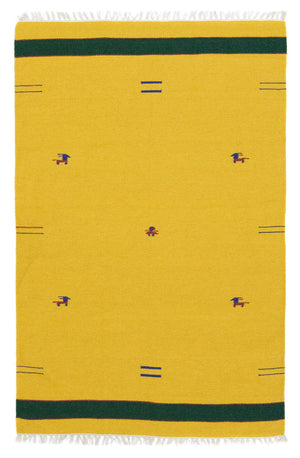 Kelim Teppich - Trendy 180 x 120 cm - gelb