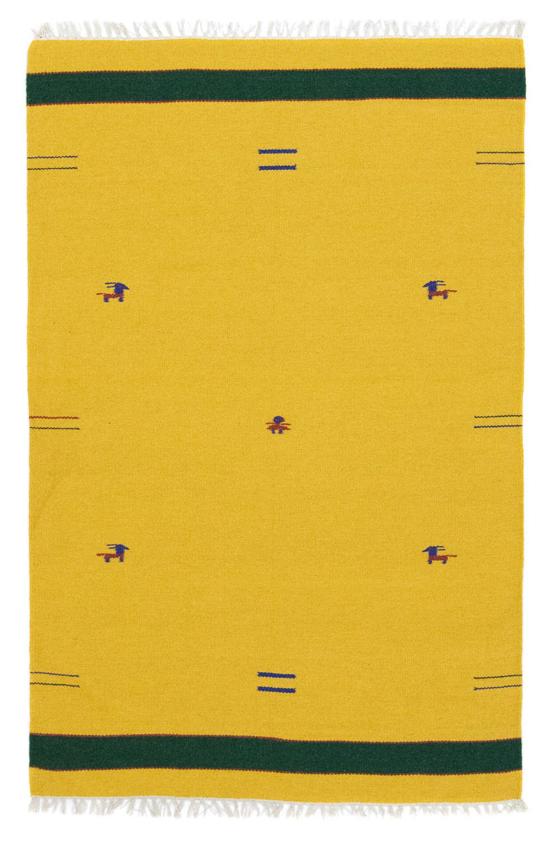 Kelim Teppich - Trendy 180 x 120 cm - gelb