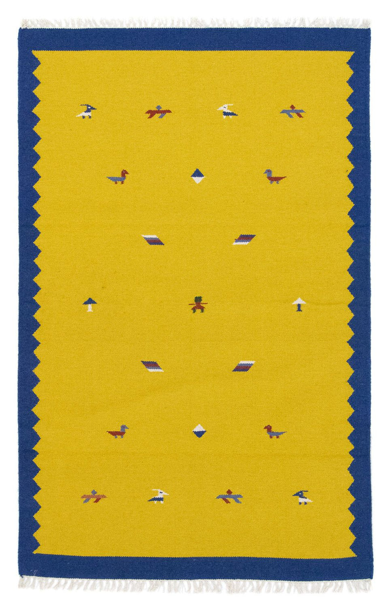 Kelim Teppich - Trendy 180 x 120 cm - gelb