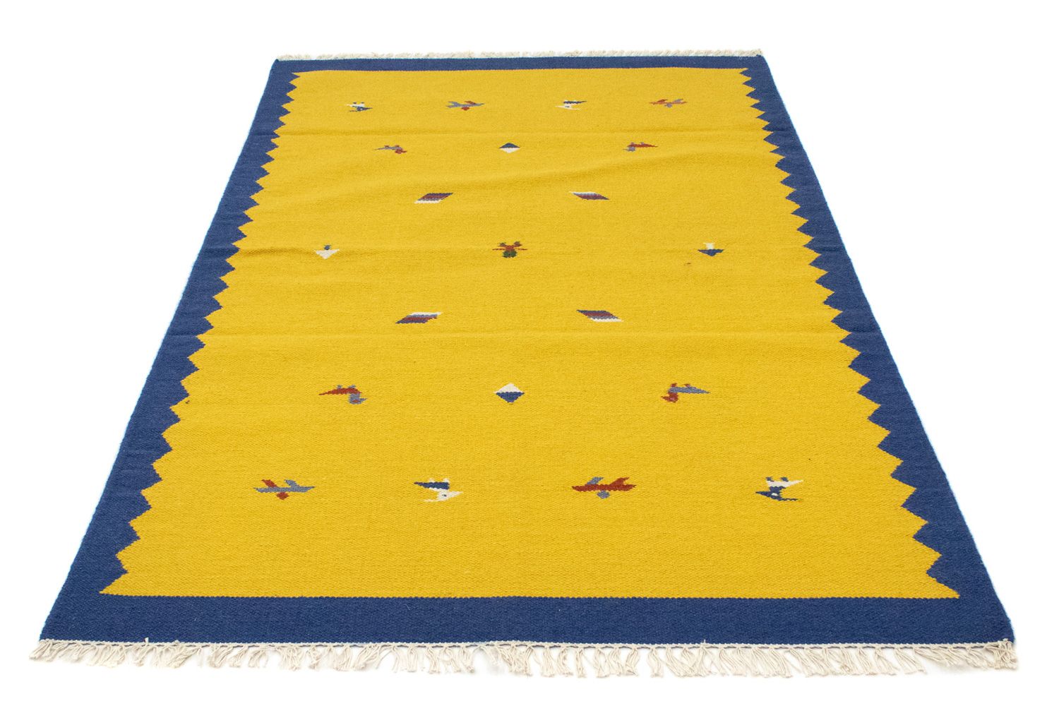 Kelim Teppich - Trendy 180 x 120 cm - gelb