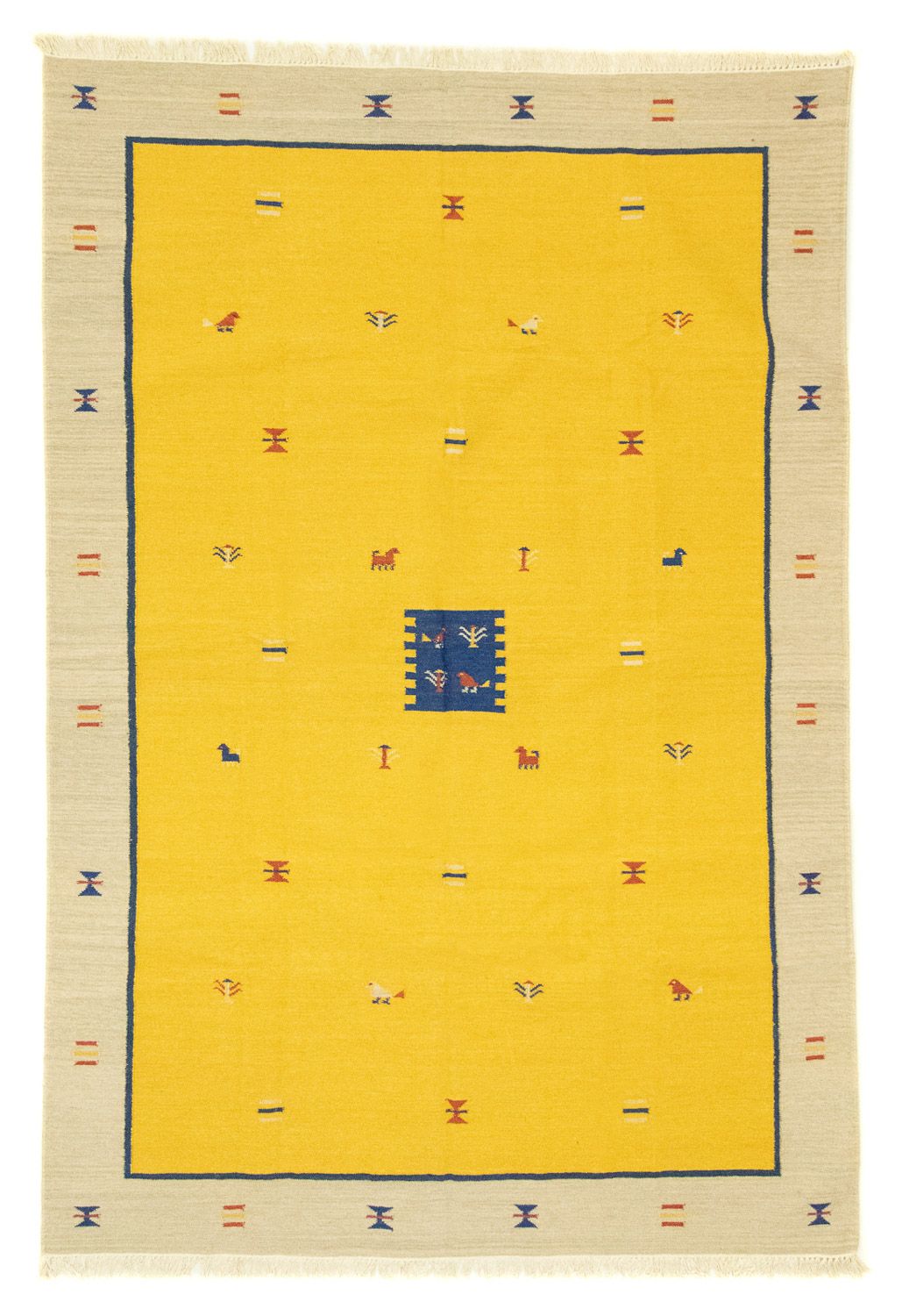 Kelim Teppich - Trendy 300 x 200 cm - gelb