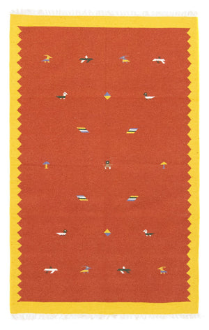 Kelim Teppich - Trendy 180 x 120 cm - orange