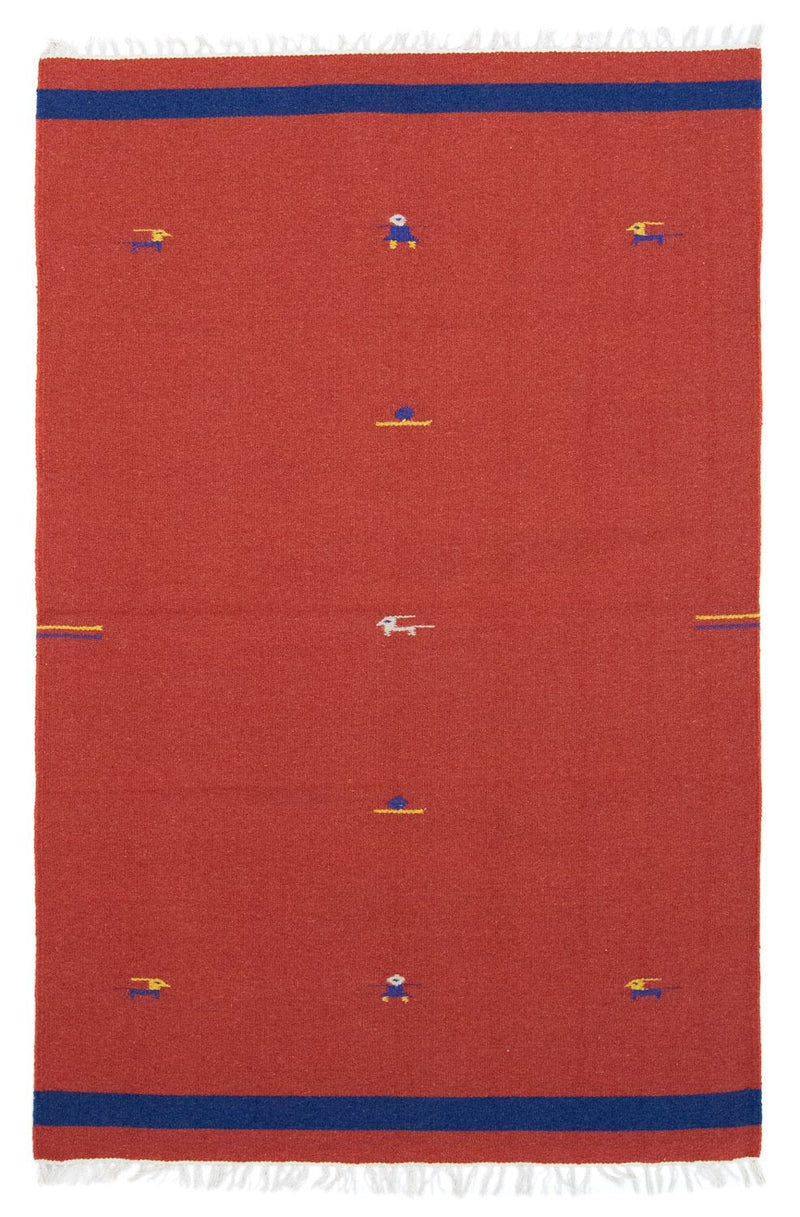 Kelim Teppich - Trendy 180 x 120 cm - rot