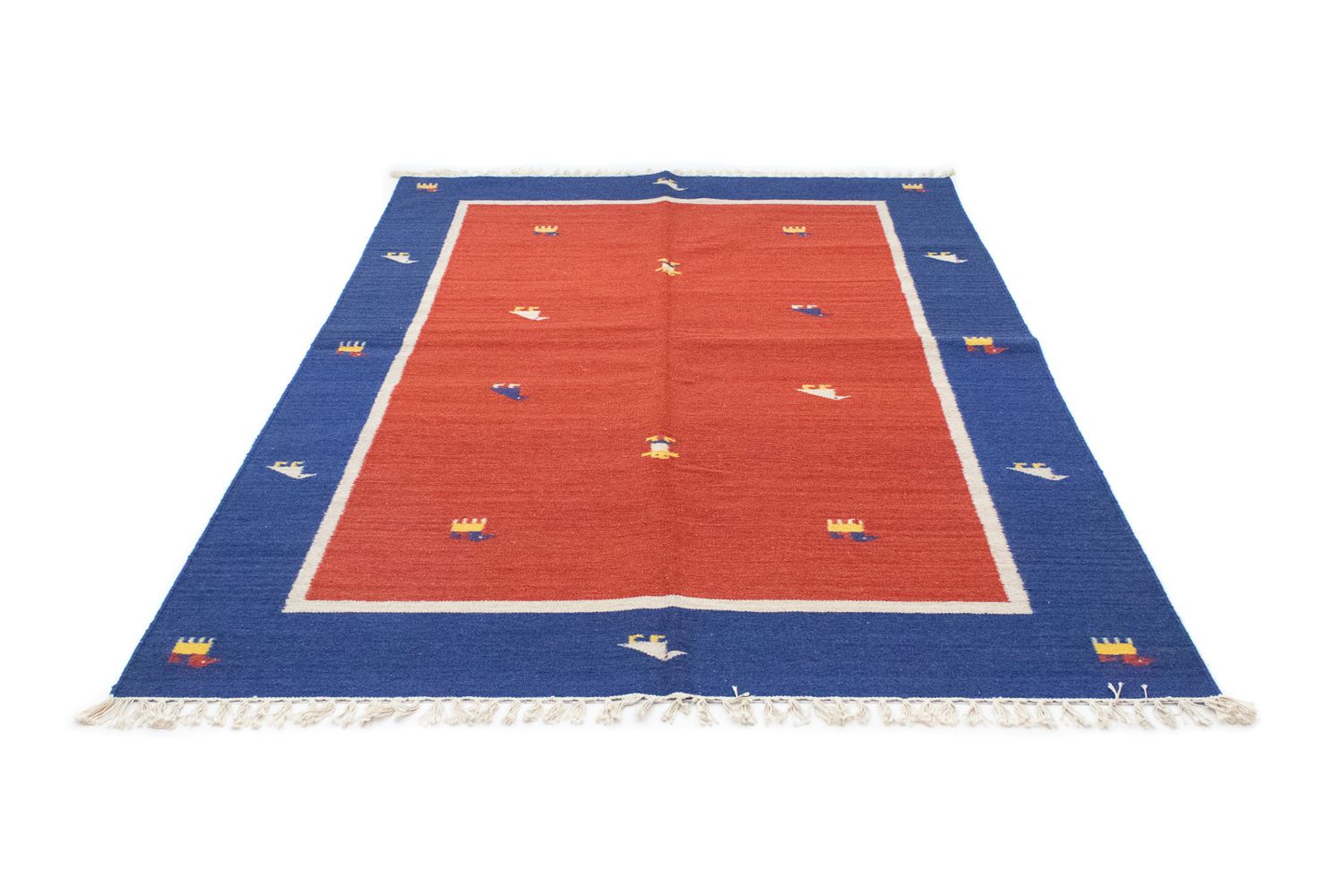 Kelim Teppich - Trendy 200 x 140 cm - rot