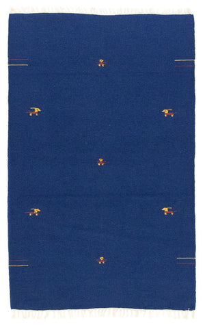 Kelim Teppich - Trendy 180 x 120 cm - blau