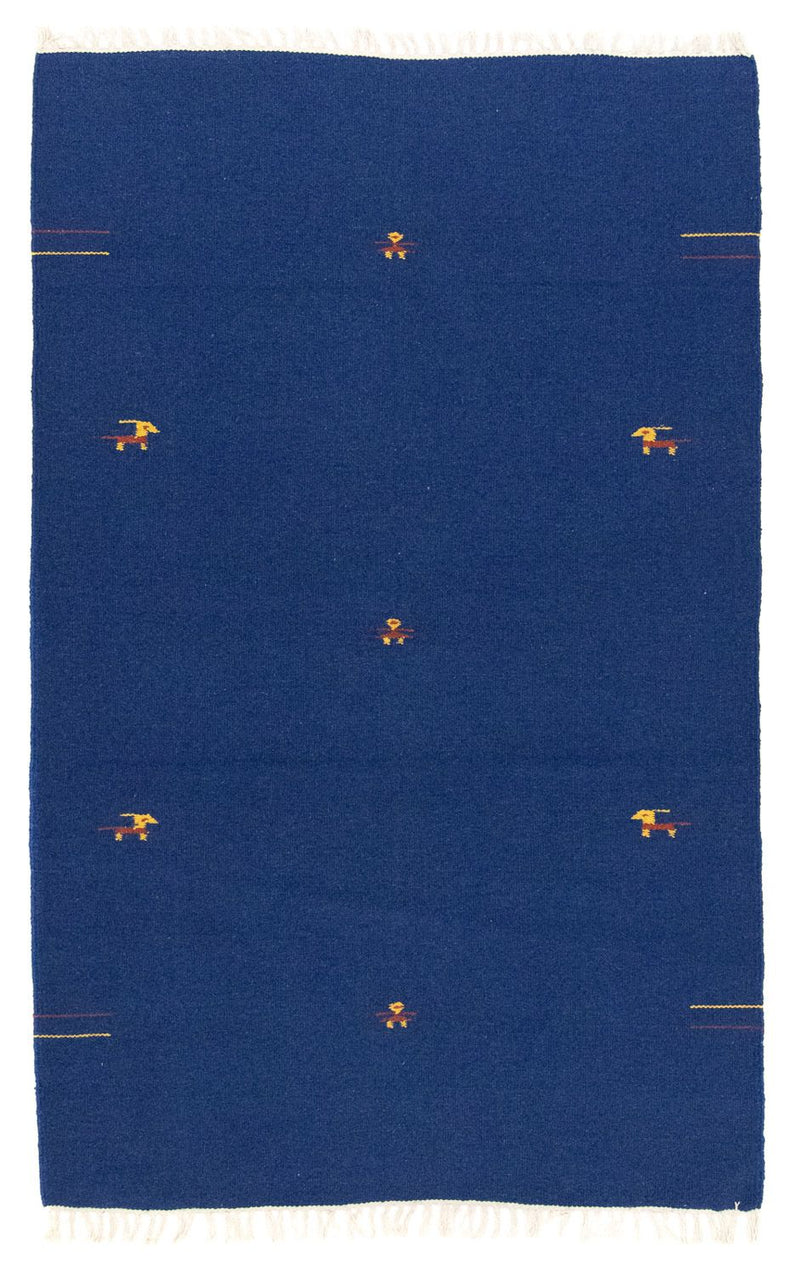 Kelim Teppich - Trendy 180 x 120 cm - blau
