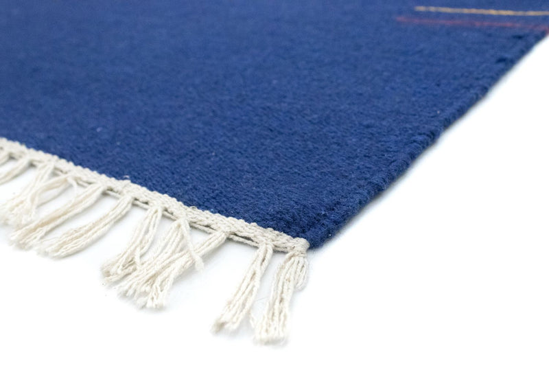 Kelim Teppich - Trendy 180 x 120 cm - blau