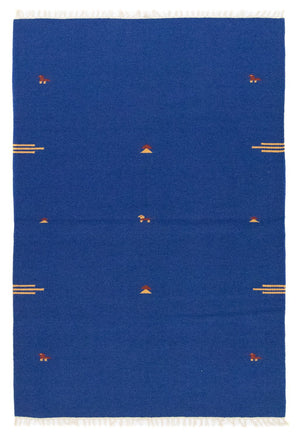 Kelim Teppich - Trendy 180 x 120 cm - blau