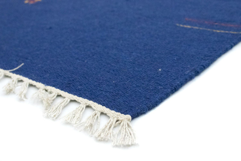 Kelim Teppich - Trendy 180 x 120 cm - blau