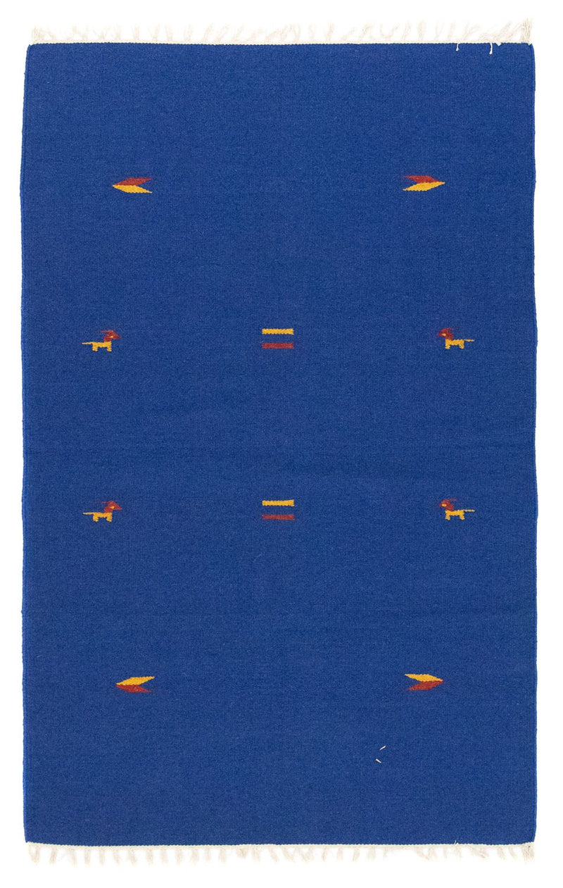 Kelim Teppich - Trendy 180 x 120 cm - blau