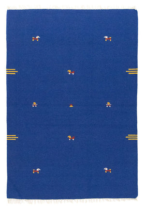 Kelim Teppich - Trendy 180 x 120 cm - blau